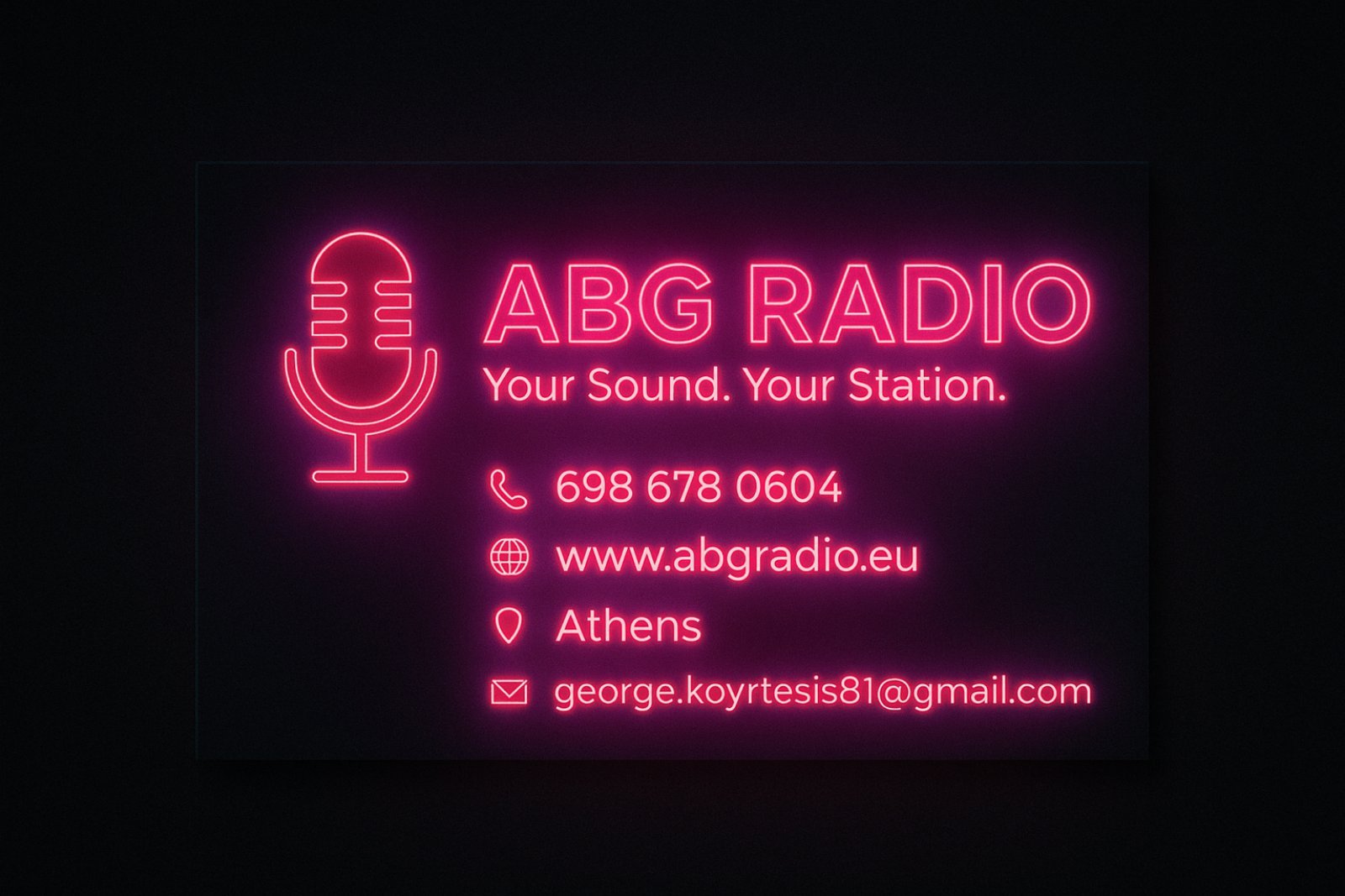 ABG Radio Neon Sign